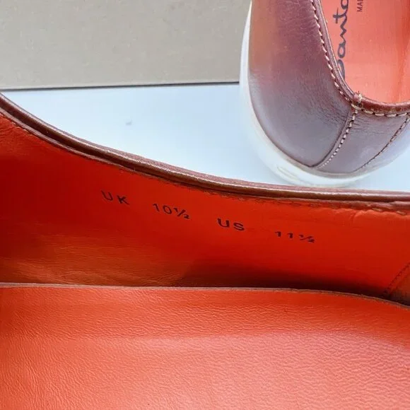 Santoni Mens Bankable Sneaker MonkStrap Double Buckle Brown Leather US 11.5